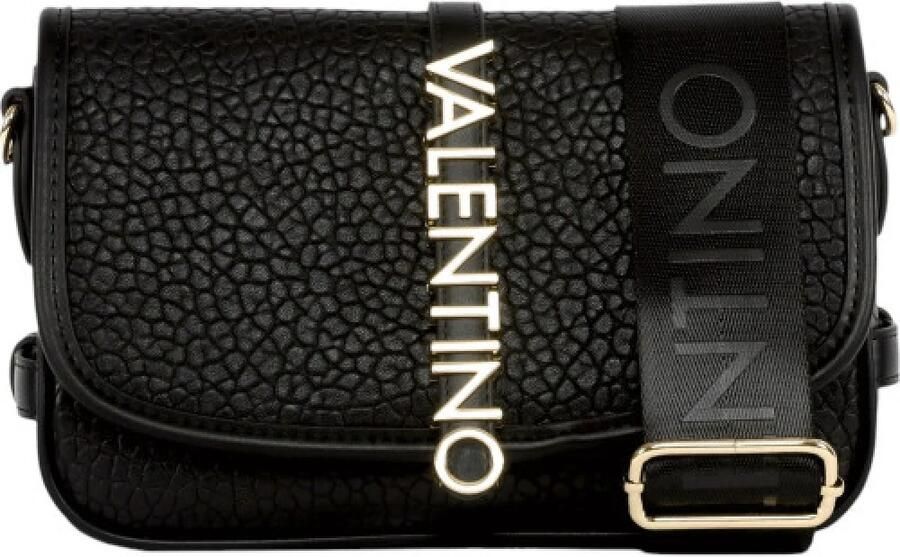 Valentino by Mario Valentino Zwarte dameshandtas met gouden accenten Black Dames