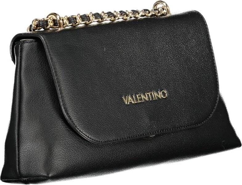 Valentino by Mario Valentino Zwarte Schoudertas met Kettingriem Black Dames
