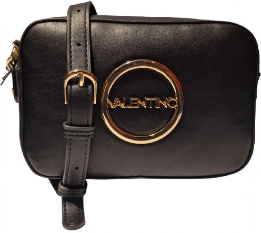 Valentino by Mario Valentino Zwarte Rechthoekige Handtas met Gouden Logo Black Dames - Foto 4