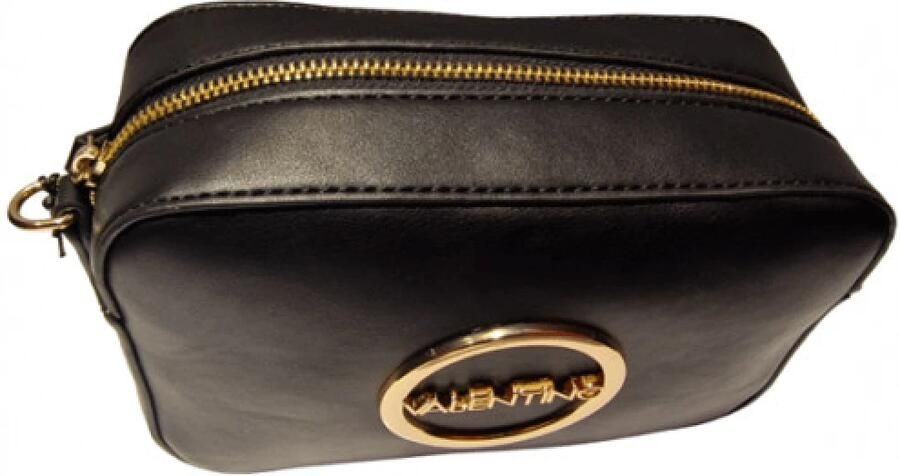 Valentino by Mario Valentino Zwarte Rechthoekige Handtas met Gouden Logo Black Dames - Foto 3