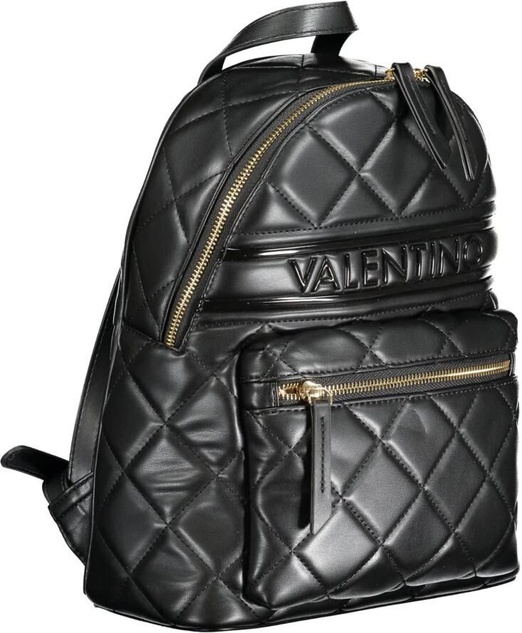 Valentino by Mario Valentino Zwarte Polyethyleen Rugzak met Verstelbare Banden Black Unisex