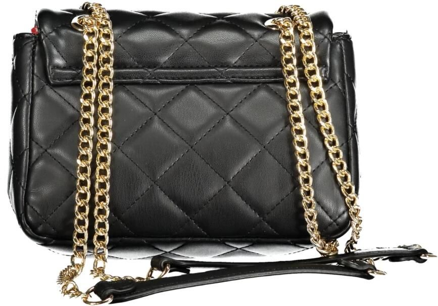 Valentino by Mario Valentino Zwarte Polyethyleen Ketting Schoudertas Black Dames