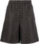 Valentino Zijden Monogram Shorts Bruin Ss22 Brown Heren - Thumbnail 1