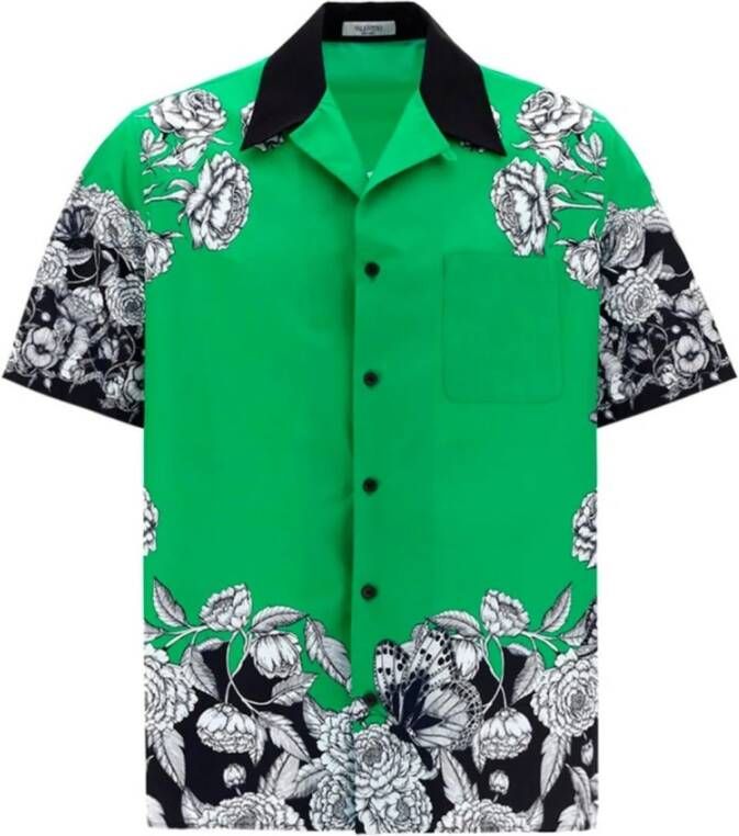 Valentino Bloemenprint overhemd Green Heren