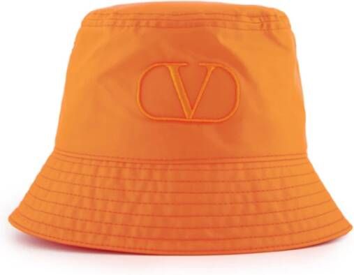 Valentino Garavani Bob VLogo Stijlvolle Sneakers Orange Heren