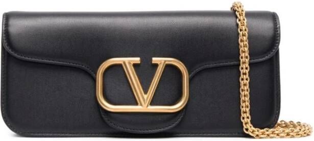 Valentino Garavani Crossbody bags V-Logo Foldover Shoulder Bag in zwart