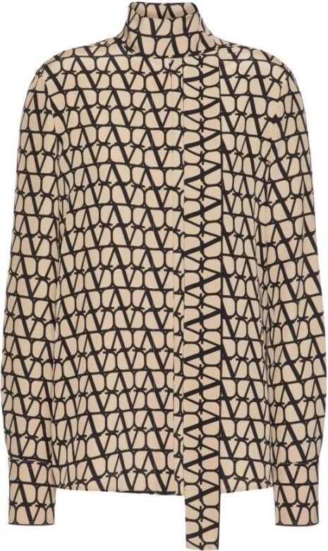 Valentino Garavani Beige Noos Dameskleding Shirts Upgrade Jouw Garderobe Beige Dames
