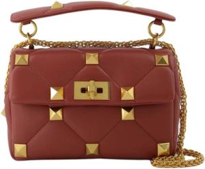 Valentino Garavani Crossbody bags Roman Stud Medium Crossbody Bag Leather in orange