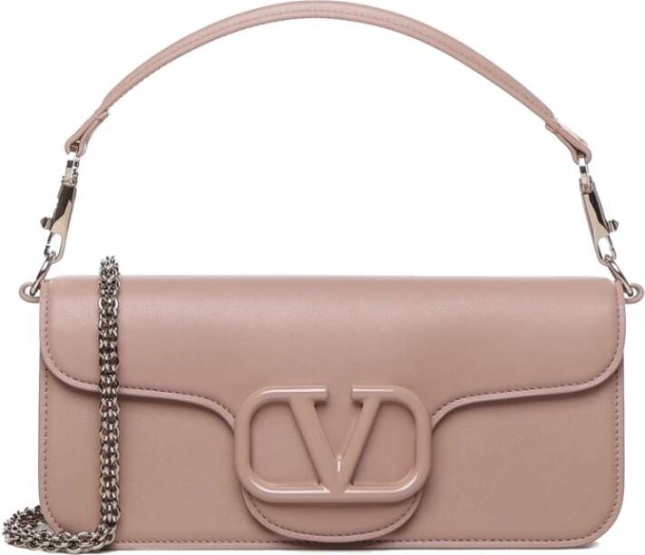 Valentino Garavani Crossbody bags Leather Shoulder Bag With V Logo Signature Detail in poeder roze - Foto 1