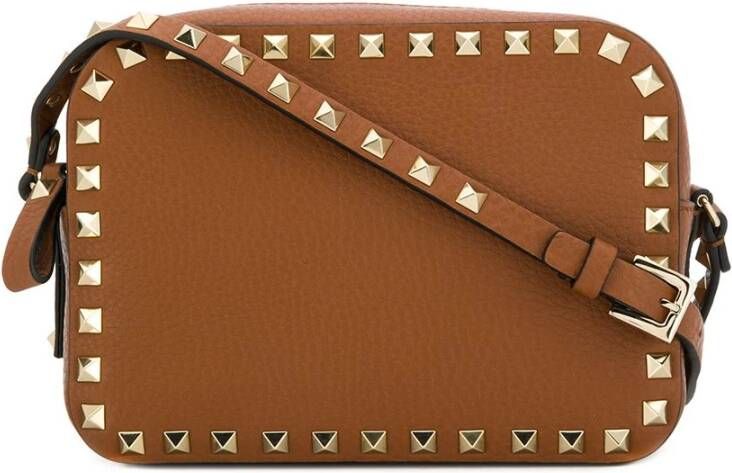 Valentino Garavani Luxe Bruine Leren Crossbodytas Bruin Dames