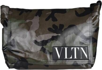 Valentino Garavani Luxe Camouflage Nylon Schoudertas voor Heren Groen Heren