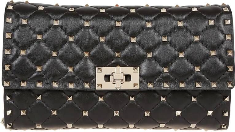 Valentino Garavani Luxe Rockstud Spike Schoudertas Zwart Dames