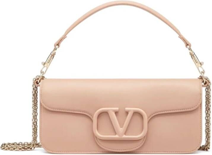 Valentino Garavani Crossbody bags Leather Shoulder Bag With V Logo Signature Detail in poeder roze - Foto 4
