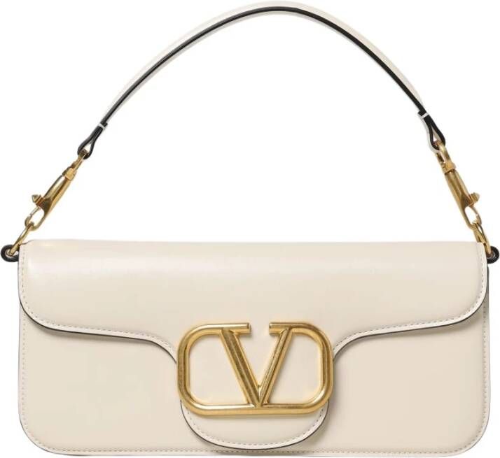 Valentino Garavani Crossbody bags V-Logo Foldover Shoulder Bag in crème