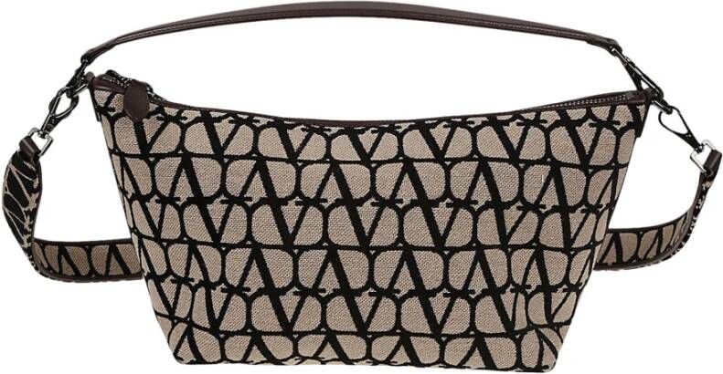 Valentino Garavani Toile Iconographe Crossbody Tas Zwart Heren