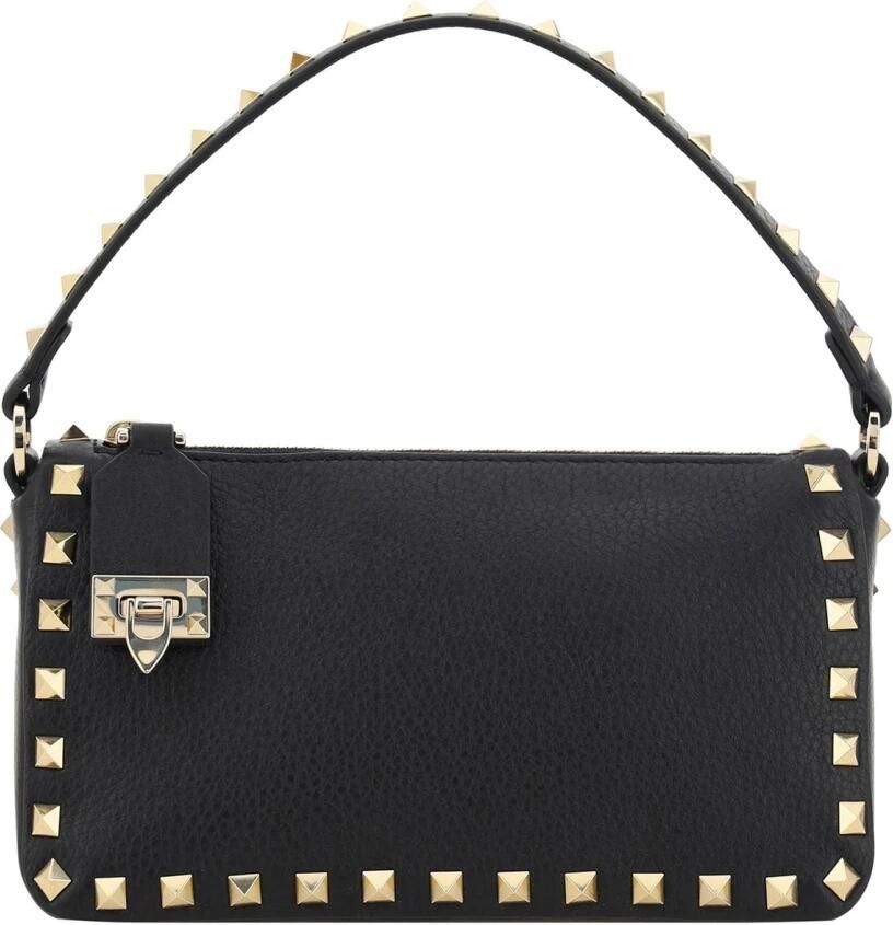 Valentino Garavani Zwarte Leren Tas met Platinum-Finish Studs Black Dames - Foto 3