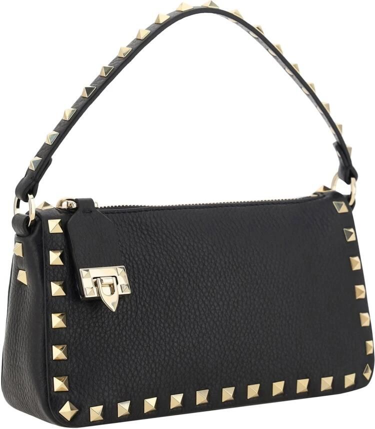 Valentino Garavani Zwarte Leren Tas met Platinum-Finish Studs Black Dames - Foto 4