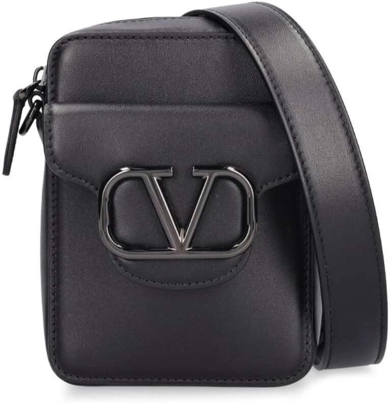 Valentino Garavani Stijlvolle Leren Schoudertas Black - Foto 6