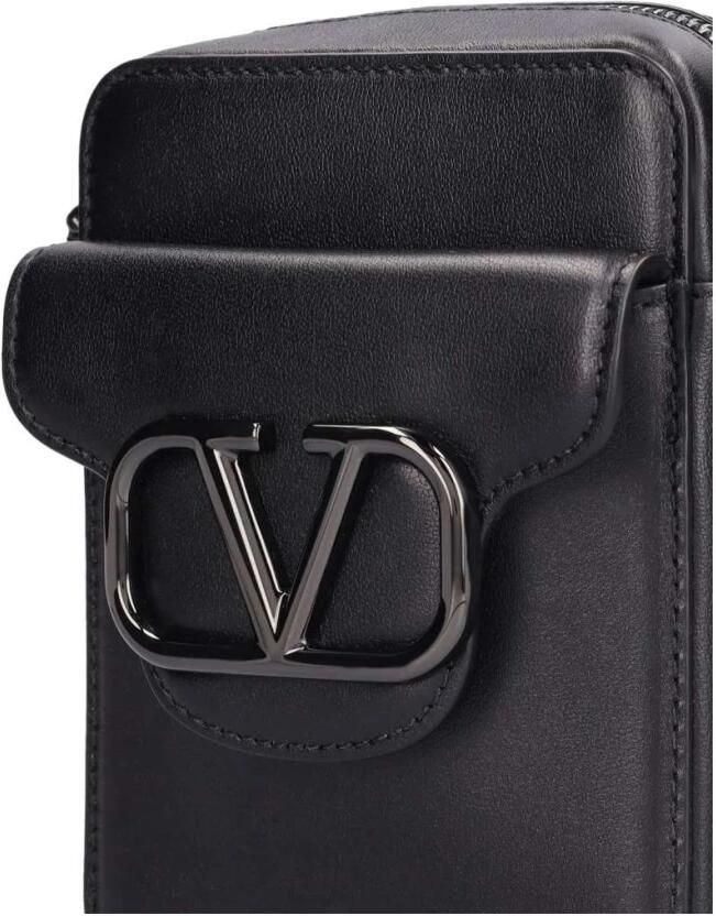 Valentino Garavani Stijlvolle Leren Schoudertas Black - Foto 4