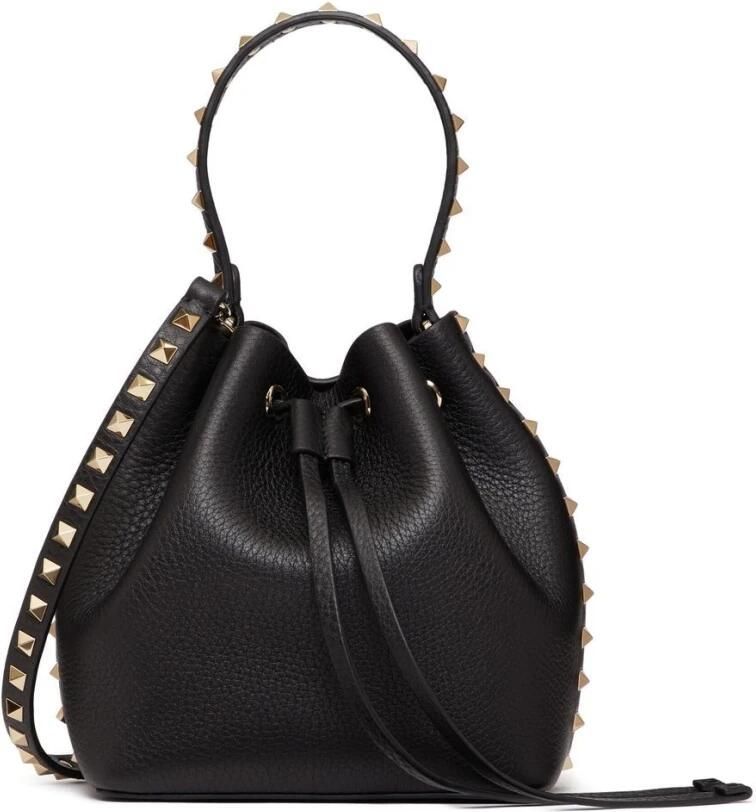 Valentino Garavani Bucket bags "Rockstud" Bucket Bag – Black in zwart