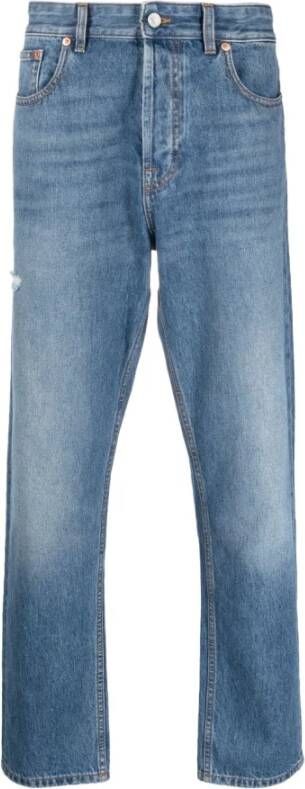 Valentino Garavani VLogo Signature Slim-Cut Denim Jeans Blauw Heren