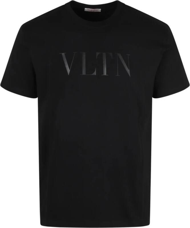 Valentino Garavani Vltn Print Katoenen T-Shirt Zwart Heren