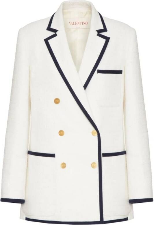Valentino Garavani Witte Buitenkleding Aw23 Dames Blazers Collectie Wit Dames