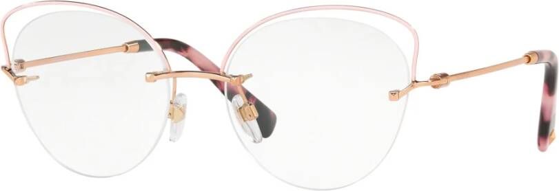 Valentino Rose Gold Pink Butterfly Eyewear Frames Pink Unisex