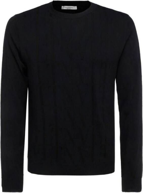 Valentino Logo Wool Sweater Zwart Heren