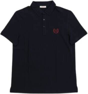 Valentino Navy cotton polo shirt Zwart Heren