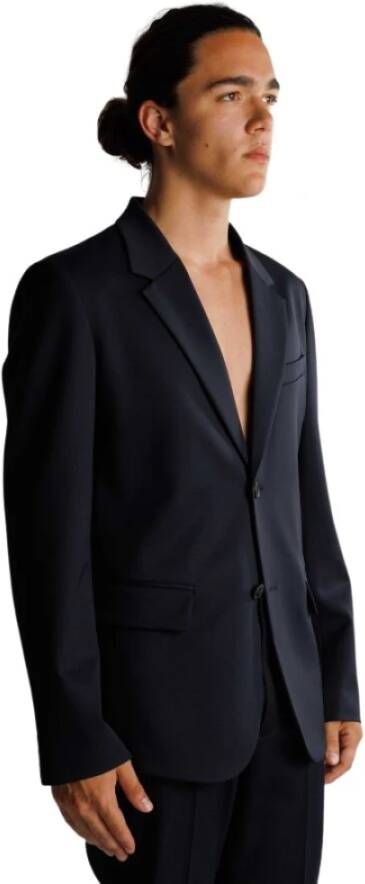 Valentino Navy straight jacket in wool Blauw Heren
