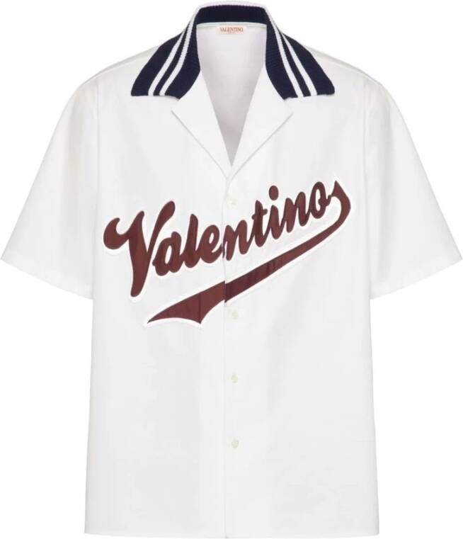 Valentino Popeline Twill Shirt Wit Heren