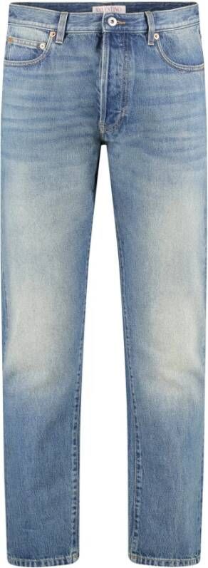 Valentino Blauwe Denim Jeans voor Heren Blue Heren