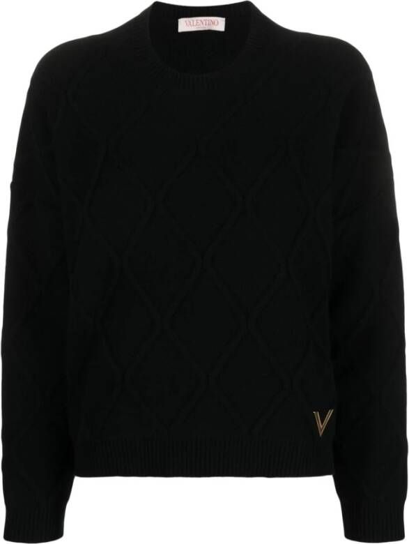 Valentino Round-neck Knitwear Zwart Dames