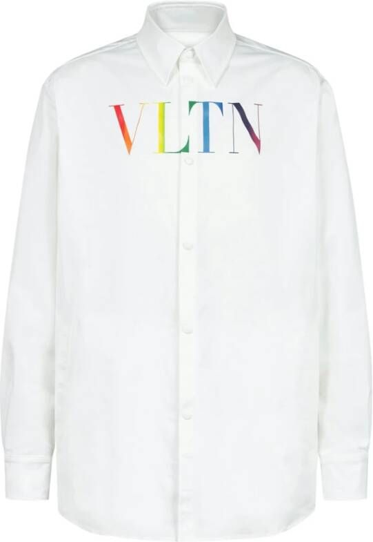 Valentino Shirt ontmoette logo Wit Heren