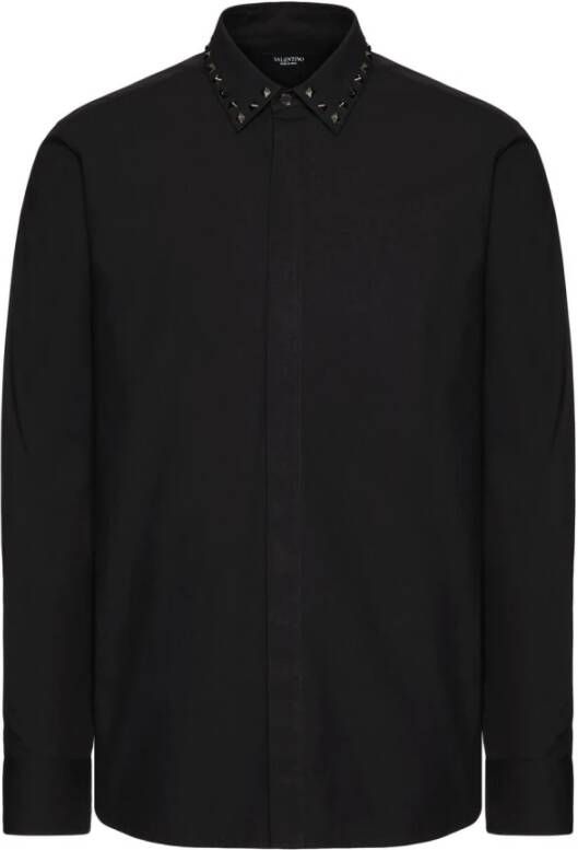 Valentino Shirts Black Zwart Heren