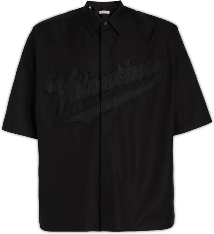 Valentino Short Sleeve Shirts Zwart Heren