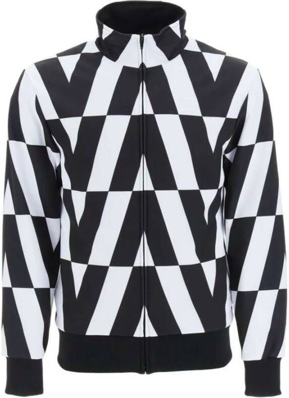 Valentino Sweater met rits Zwart Heren