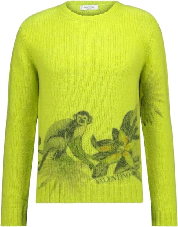 Valentino Sweater van apenprint Groen Heren