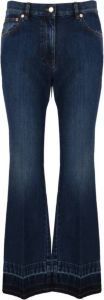 Valentino V Gold Crop Flared Jeans Blauw Dames