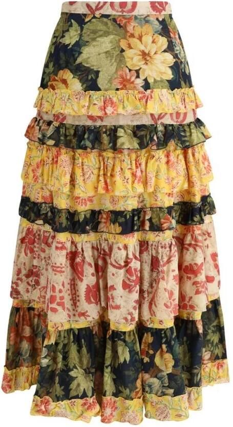 Valentino Bloemen Ruche Rok Multicolor Dames - Foto 3