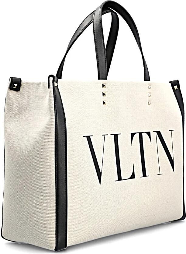 Valentino Garavani Shoppers & Totes Small Tote Logo Bag in beige