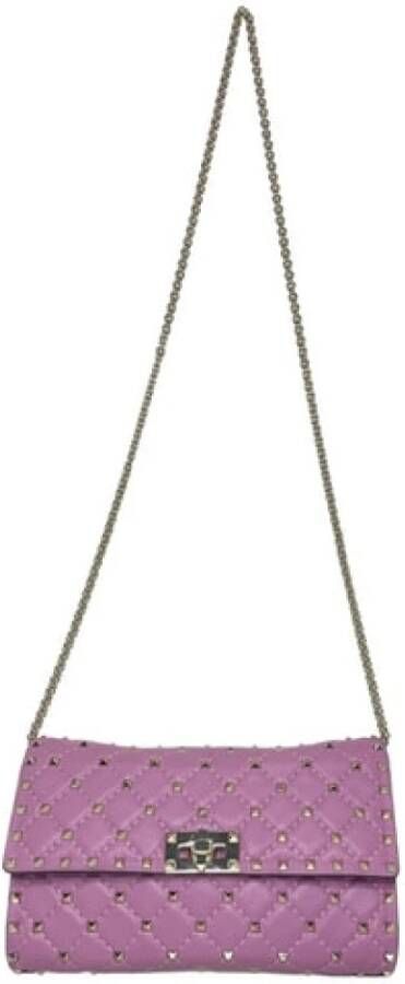 Valentino Vintage Pre-eigenaar rockstud spike kleine schoudertas Roze Dames