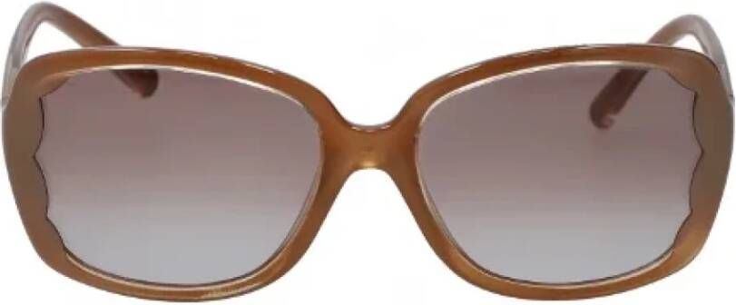 Valentino Vintage Pre-owned Acetate sunglasses Beige Dames