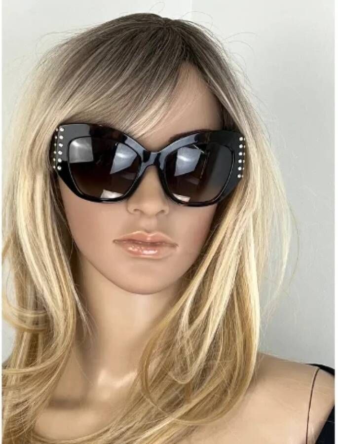 Valentino Vintage Pre-owned Acetate sunglasses Bruin Dames