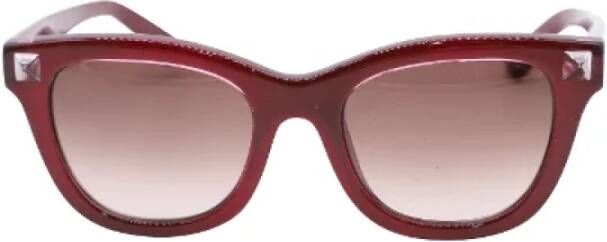 Valentino Vintage Pre-owned Acetate sunglasses Rood Dames