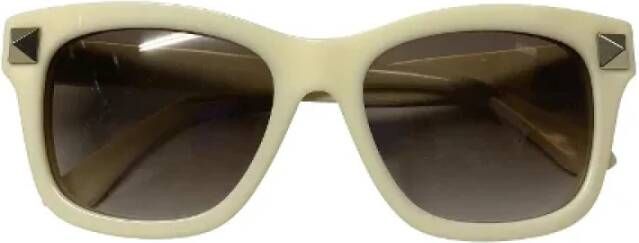 Valentino Vintage Pre-owned Acetate sunglasses Wit Dames