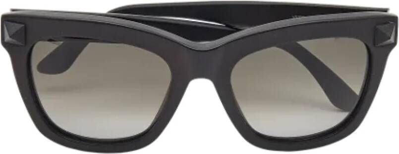 Valentino Vintage Pre-owned Acetate sunglasses Zwart Dames