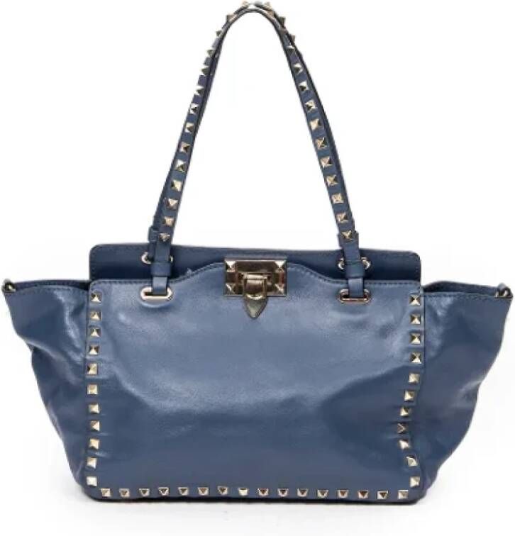 Valentino Vintage Pre-owned Canvas shoulder-bags Blauw Dames