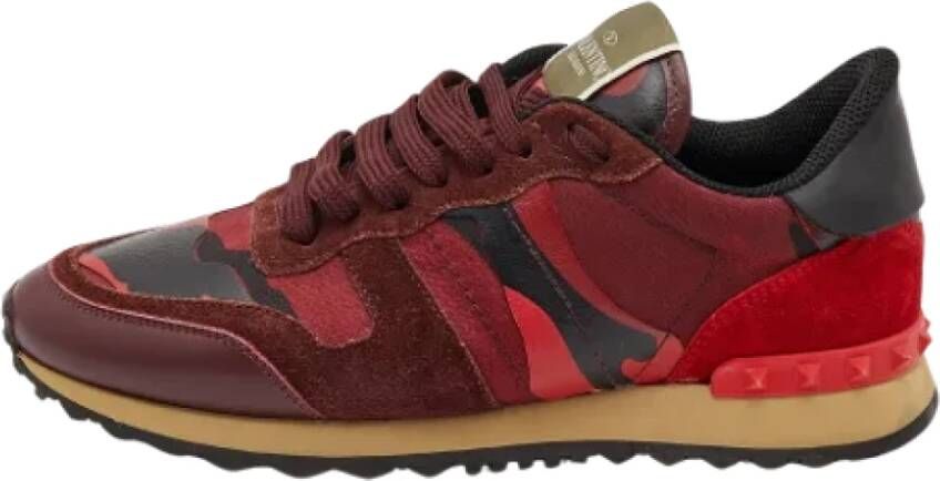 Valentino Vintage Pre-owned Canvas sneakers Rood Dames